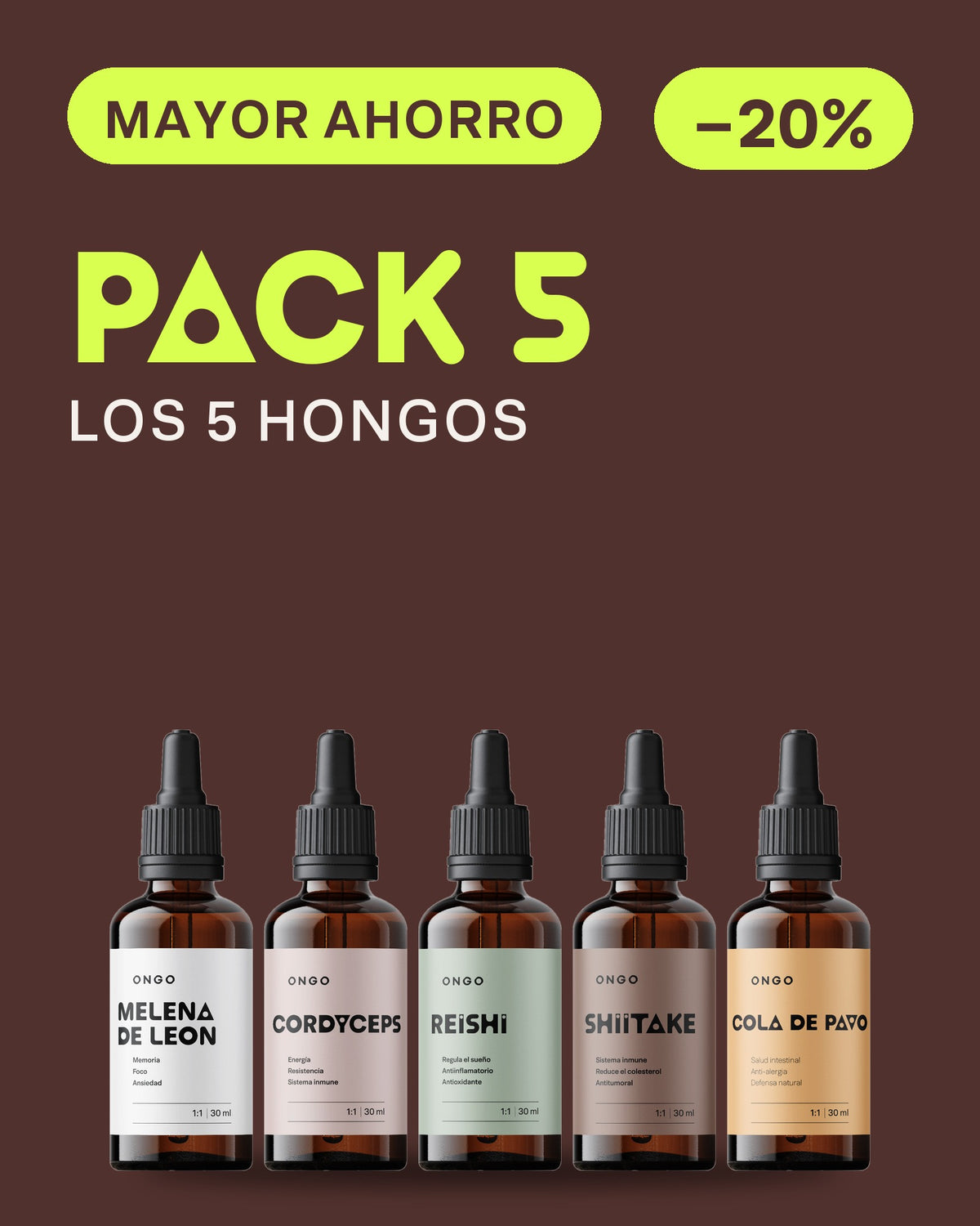 Pack 5 Extractos: Todos los beneficios