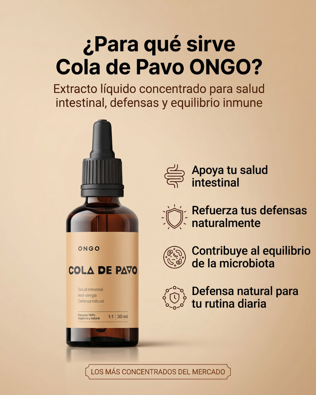 Extracto Cola de Pavo - Defensas y Microbiota